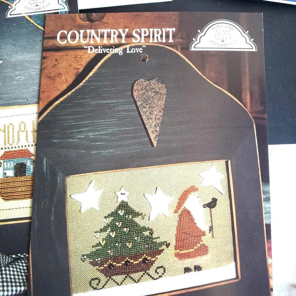 Lot Of 10 Vintage Country Cross Stitch Leaflets Multiple Brands Country Themed